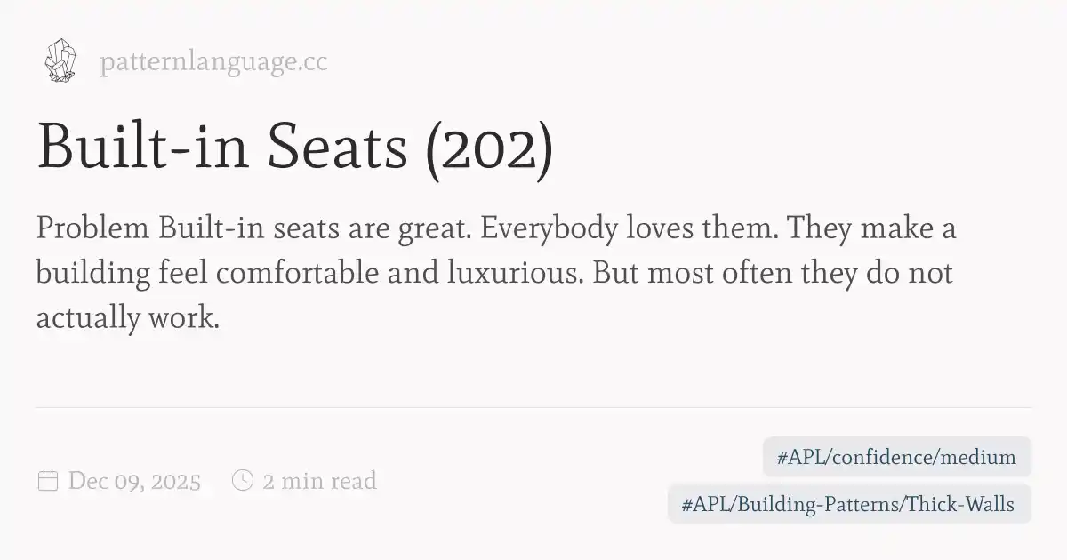 Built-in Seats (202)